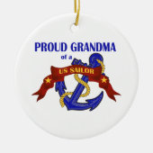 Proud Grandma of a US Sailor Ornament (Voorkant)