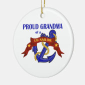 Proud Grandma of a US Sailor Ornament (Links)
