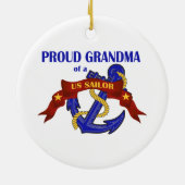 Proud Grandma of a US Sailor Ornament (Achterkant)