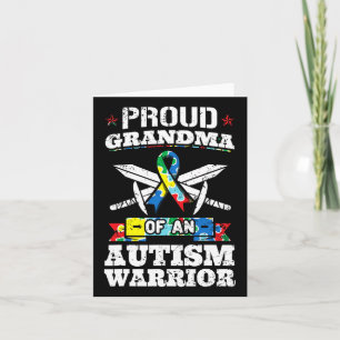 Proud Grandma of an Autism Warrior Autistic Awaren Kaart