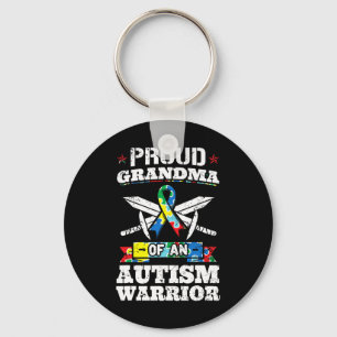 Proud Grandma of an Autism Warrior Autistic Awaren Sleutelhanger