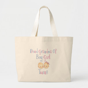 Proud Grandma of Boy Girl Twins Grote Tote Bag