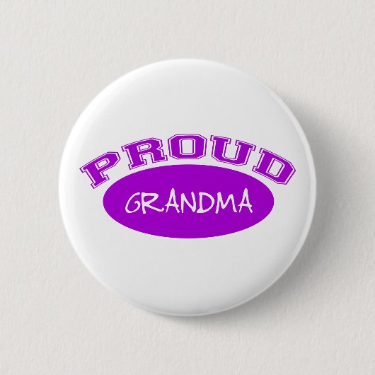 Proud Grandma (Paars) Ronde Button 5,7 Cm (Voorkant)