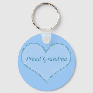 Proud Grandma Sleutelhanger, blauw Sleutelhanger