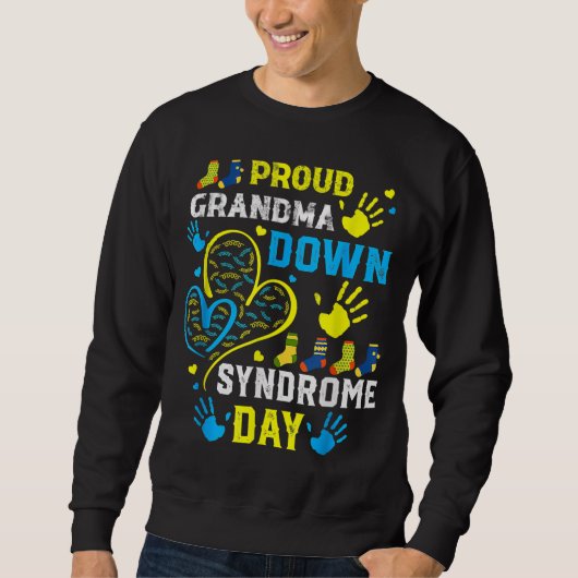 Proud Grandma T21 World Down Syndrome Awareness Da Trui (Voorkant)