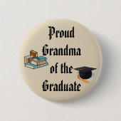 PROUD GRANDMA VAN AFSTUDEREN knoop Ronde Button 5,7 Cm (Voorkant)