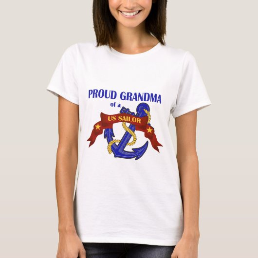 Proud Grandma van een Amerikaanse Sailor T-shirt (Voorkant)