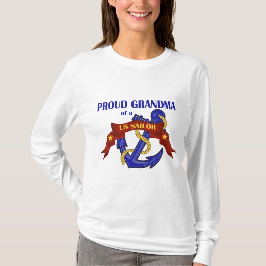 Proud Grandma van een Amerikaanse Sailor T-shirt (Voorkant)