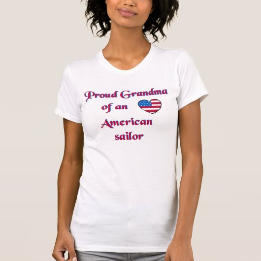 Proud Grandma van een Amerikaanse Sailor T-Shirt (Voorkant)