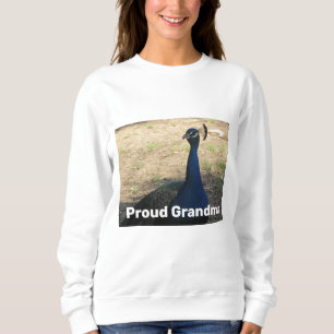 Proud Grandma Vibrant Peacock Photo Animal Trui