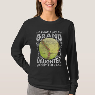 Proud Grandouders Softball die kleindochter speelt T-shirt