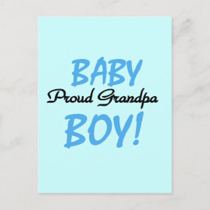 Proud Grandpa Baby Boy Tshirts and Gifts Briefkaart