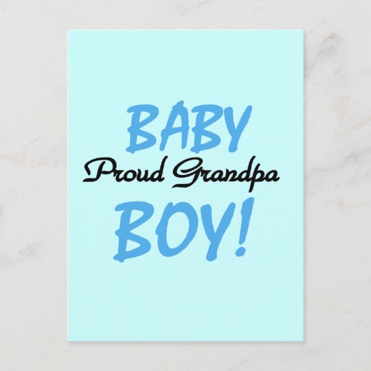Proud Grandpa Baby Boy Tshirts and Gifts Briefkaart (Voorkant)