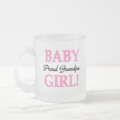 Proud Grandpa Baby Girl T-shirts en cadeautjes Matglas Koffiemok (Links)