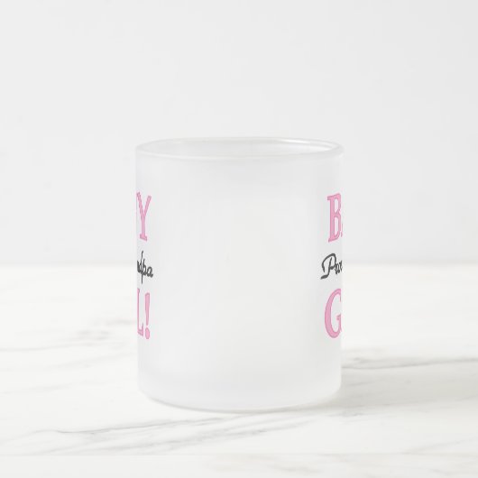 Proud Grandpa Baby Girl T-shirts en cadeautjes Matglas Koffiemok (Center)