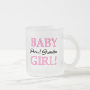 Proud Grandpa Baby Girl T-shirts en cadeautjes Matglas Koffiemok