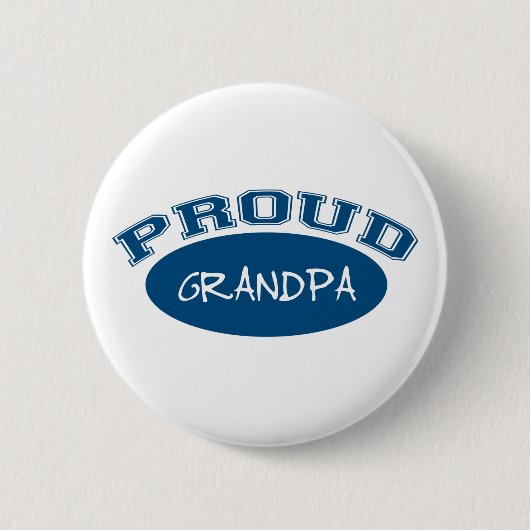 Proud Grandpa (blauw) Ronde Button 5,7 Cm (Voorkant)