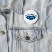 Proud Grandpa (blauw) Ronde Button 5,7 Cm (In situ)
