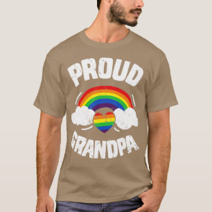 Proud Grandpa LGBT Gay Pride voor mannen jongens v T-shirt