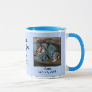 Proud Grandpa New Baby Blue Foto Mok