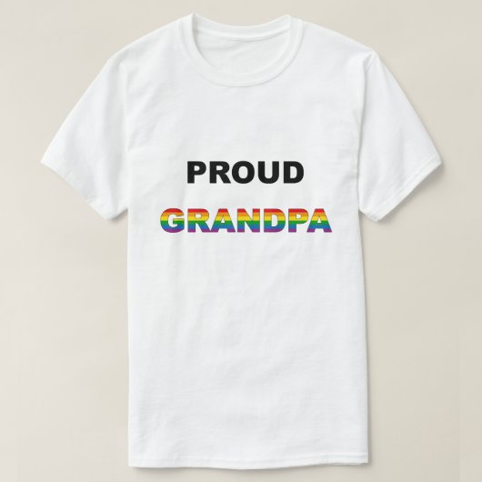 Proud Grandpa Rainbow LGBT T-shirt (Design voorkant)