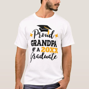 Proud Grandpa van 2022 afstuderen zwart goud pet T-shirt