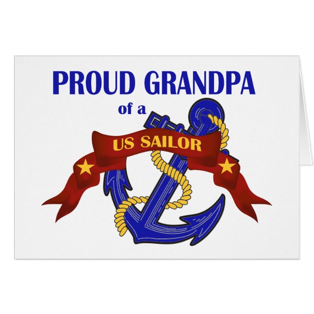 Proud Grandpa van een Amerikaanse Sailor (Voorkant Horizontaal)