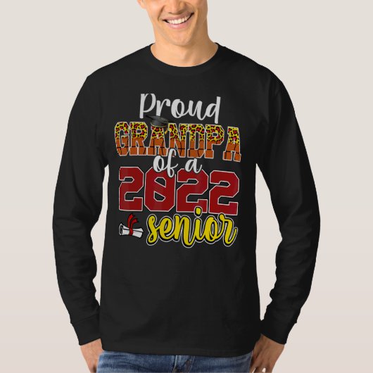 Proud Grandpa van een senior Basketba van 2022 Afs T-shirt (Voorkant)