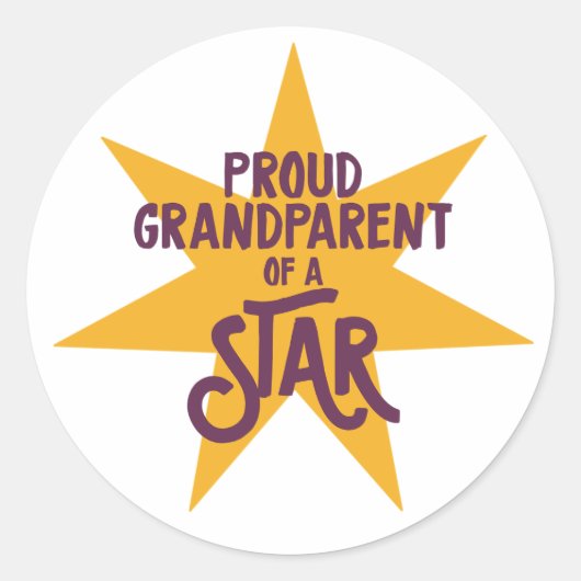 Proud Grandparent Ronde Sticker (Voorkant)
