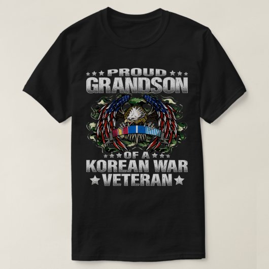 Proud Grandson Of A Korean War Veteran Military Ve T-shirt (Design voorkant)