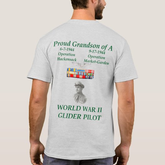 Proud Grandson of A World War II Glider Pilot  T-shirt (Achterkant)