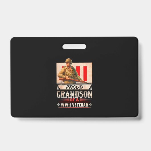 Proud Grandson of a Wwii Veteran Badge (Voorzijde)