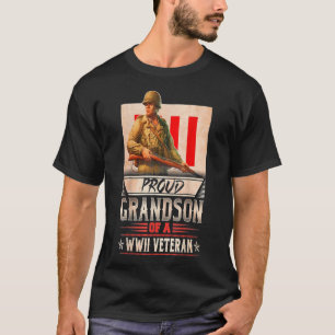 proud grandson of a wwii veteran t-shirt