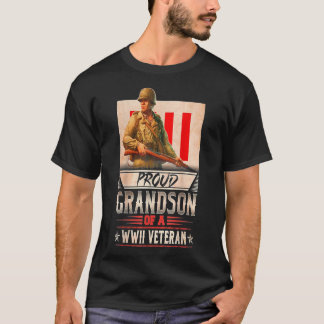 proud grandson of a wwii veteran t-shirt