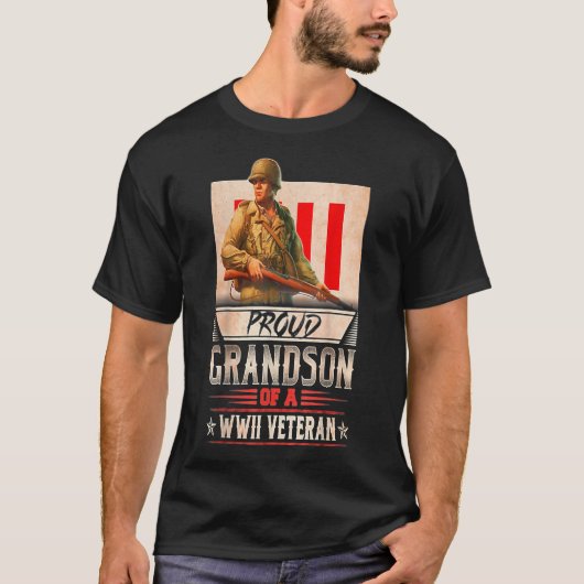 proud grandson of a wwii veteran t-shirt (Voorkant)