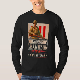 proud grandson of a wwii veteran t-shirt