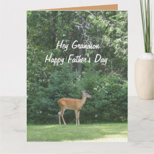 Proud    GrandsonHappy Vaderdag Deer Kaart