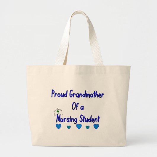 Proud Granmoeder verpleegster Grote Tote Bag (Voorkant)