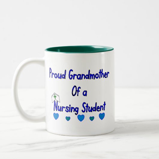 Proud Granmoeder verpleegster Tweekleurige Koffiemok (Links)