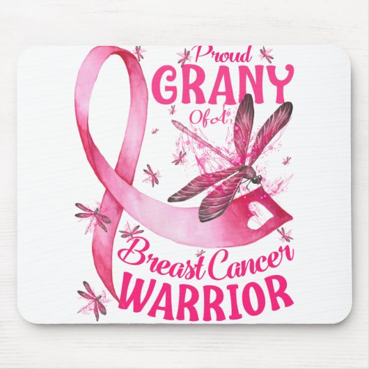 Proud Granny of a Breast Cancer Warrior Awareness Muismat (Voorkant)