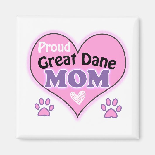 Proud Great Dane Mam Magneet (Voorkant)