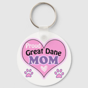 Proud Great Dane Mam Sleutelhanger