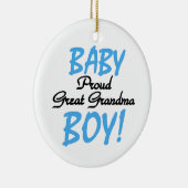 Proud Great Grandma Baby Boy Gifts Keramisch Ornament (Rechts)