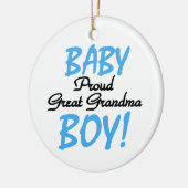 Proud Great Grandma Baby Boy Gifts Keramisch Ornament (Links)