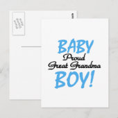 Proud Great Grandma Baby Boy Tshirts and Gifts Briefkaart (Voorkant / Achterkant)