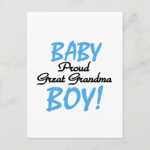 Proud Great Grandma Baby Boy Tshirts and Gifts Briefkaart