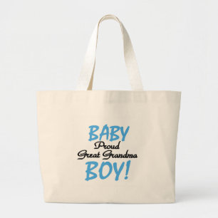 Proud Great Grandma Baby Boy Tshirts and Gifts Grote Tote Bag
