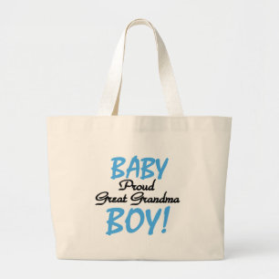 Proud Great Grandma Baby Boy Tshirts and Gifts Grote Tote Bag