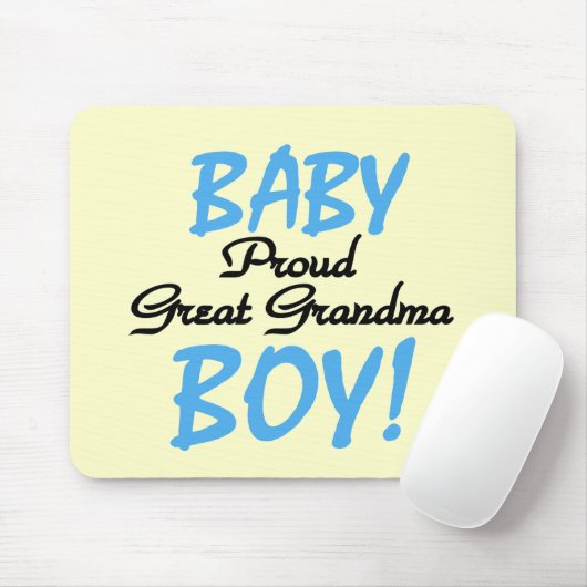 Proud Great Grandma Baby Boy Tshirts and Gifts Muismat (Met muis)