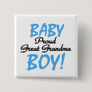 Proud Great Grandma Baby Boy Tshirts and Gifts Vierkante Button 5,1 Cm